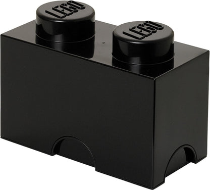 2 Stud Storage Brick Black