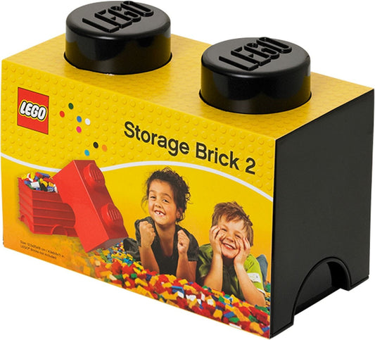 2 Stud Storage Brick Black