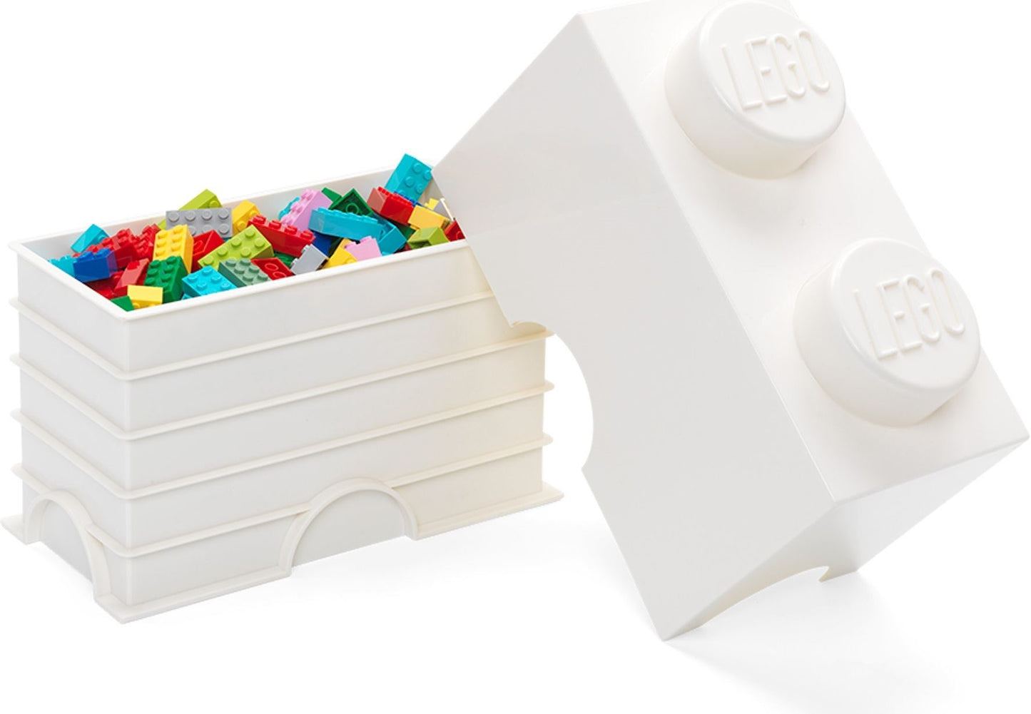 2 Stud Storage Brick White