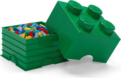 4 Stud Storage Brick Green