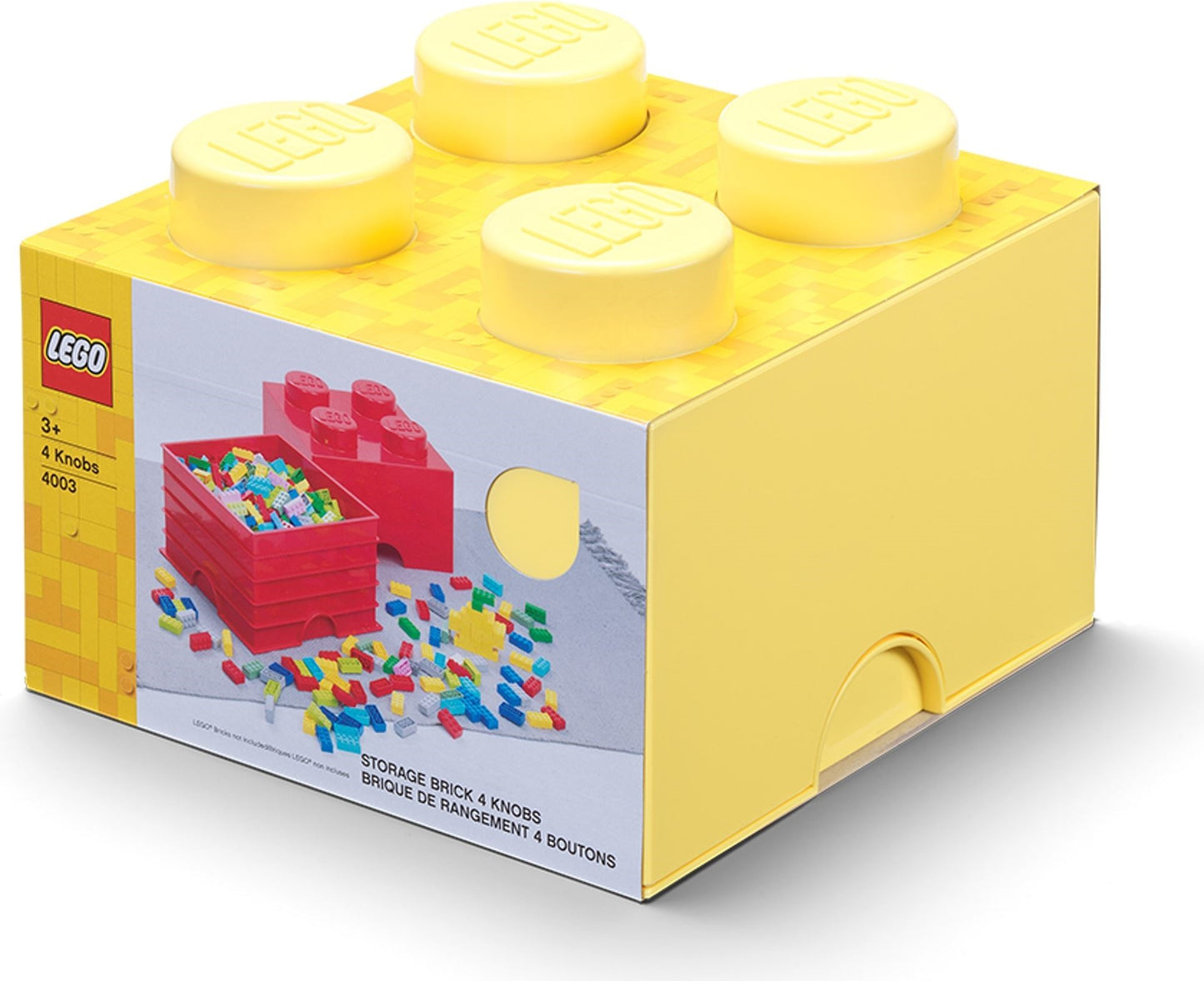 4 Stud Storage Brick Cool Yellow