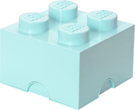 4 Stud Storage Brick Aqua Blue