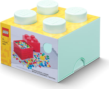 4 Stud Storage Brick Aqua Blue