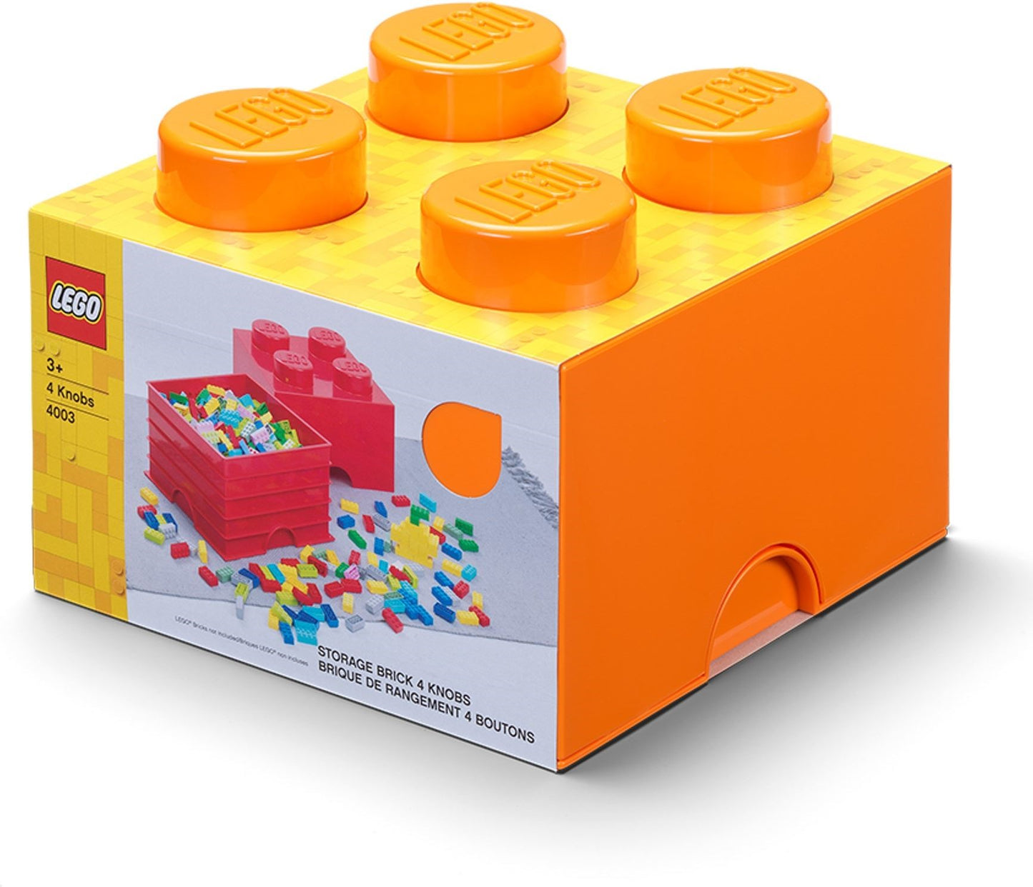 4 Stud Storage Brick Orange