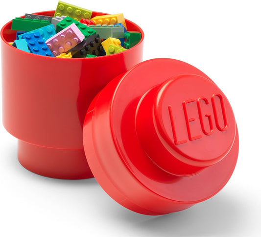 1 Stud Round Storage Brick Red
