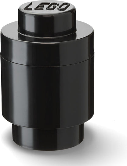 1 Stud Round Storage Brick Black