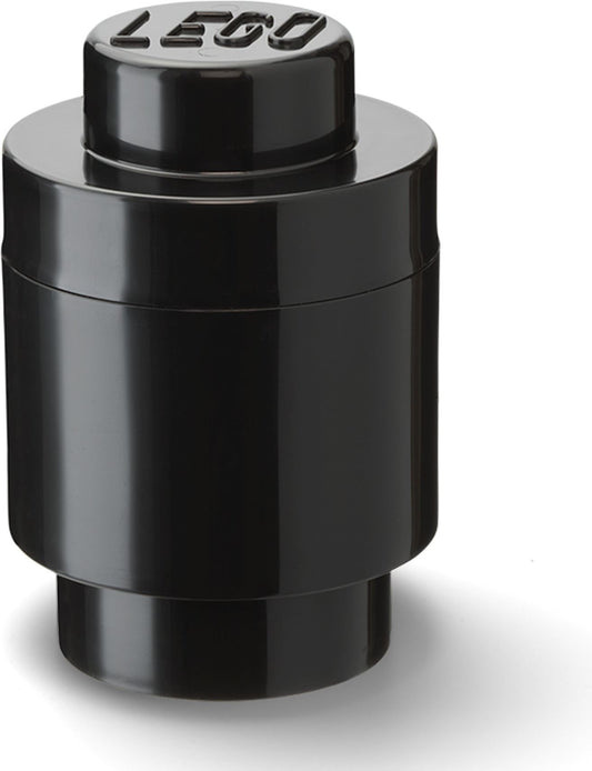 1 Stud Round Storage Brick Black