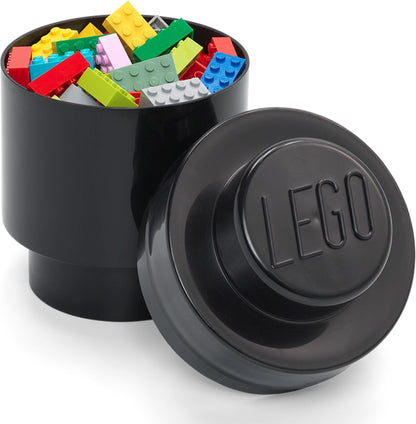 1 Stud Round Storage Brick Black