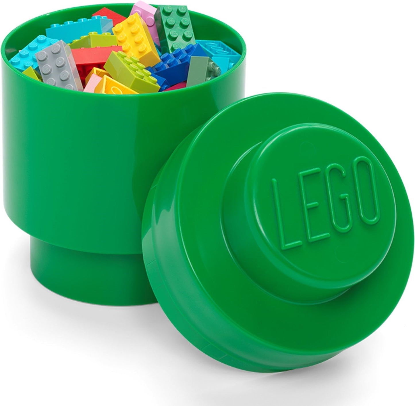 1 Stud Round Storage Brick Green