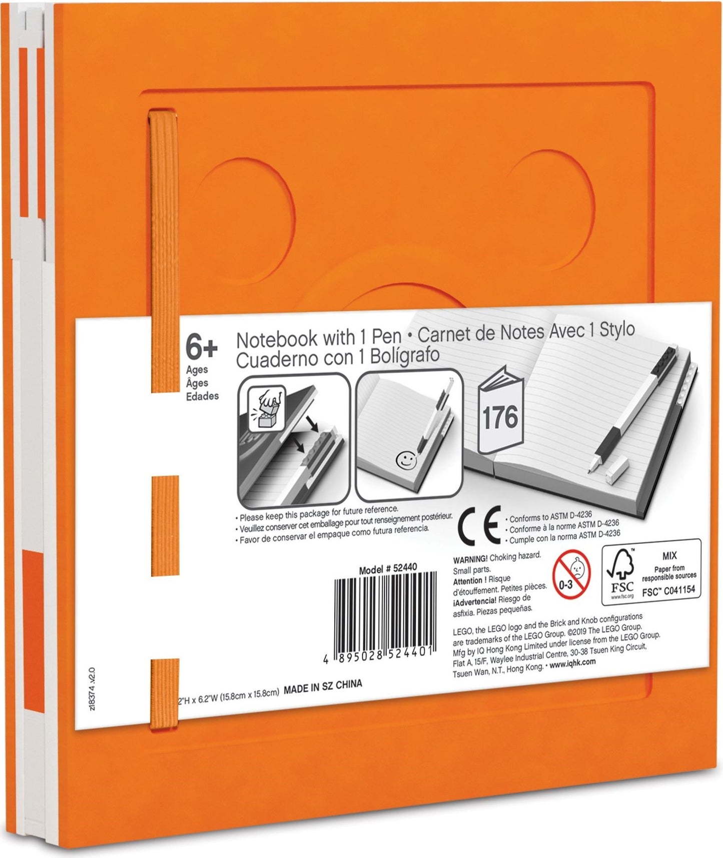 Notebook with Gel Pen - Orange