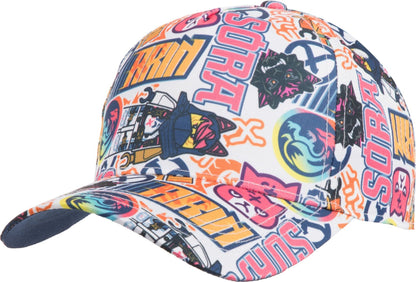 Twill Baseball Cap with AOP Print