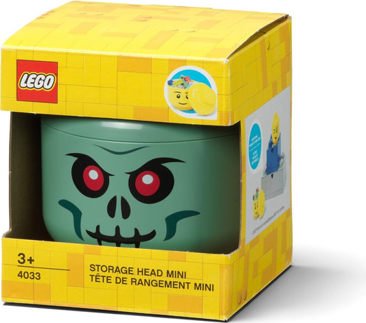 Mini Skeleton Storage Head - Green