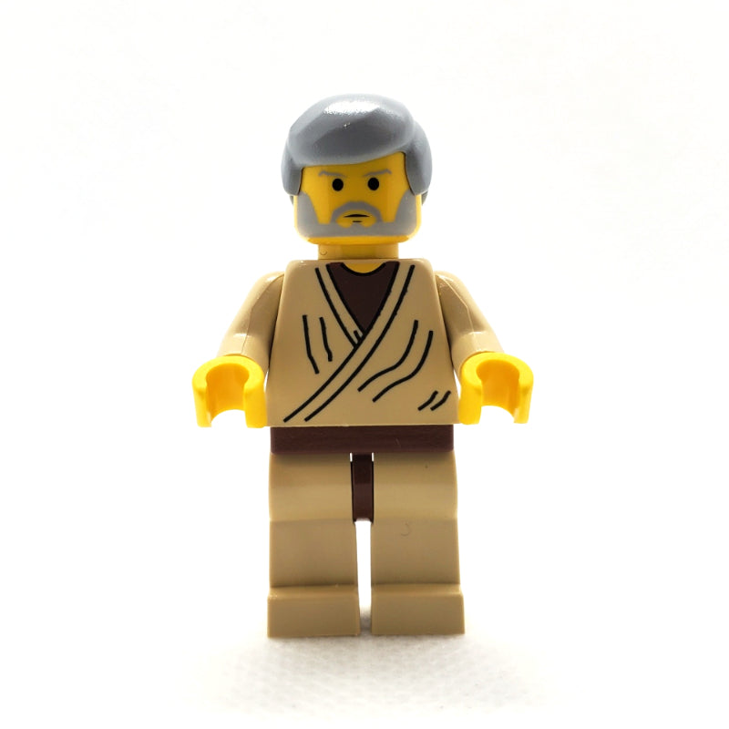 Obi-Wan Kenobi, Old, Yellow Skin, Light Bluish Gray Hair (3626b Head)
