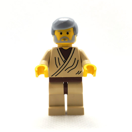 Obi-Wan Kenobi, Old, Yellow Skin, Light Bluish Gray Hair (3626b Head)