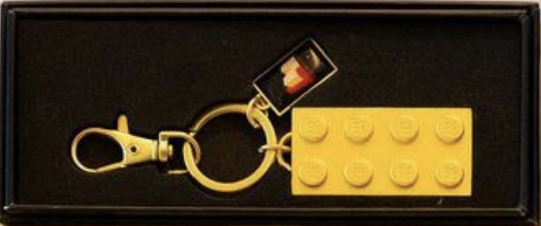 LEGO Masters 2x4 Gold Metal Keychain